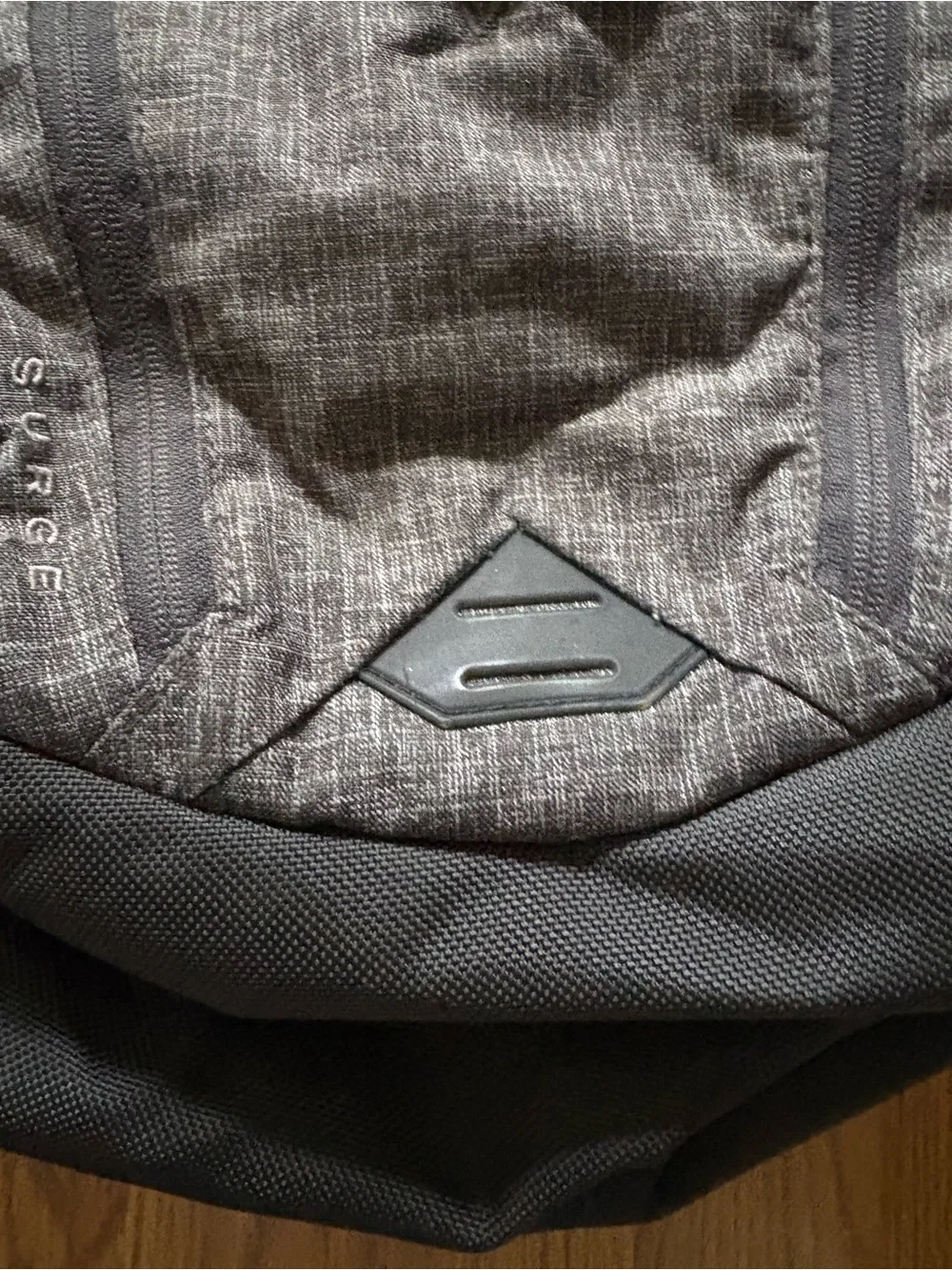The North Face surge Gray & Black Backpack with Multiple Pockets